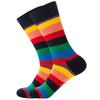 Striped multicolor street skateboarding funny socks for men and women