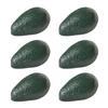 6PCS Realistic Artificial Avocado Artificial Fruit Model Plastic Texture Perfect for Restaurant Displays and Photography