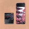 Snowy Peach Blossom Tree in Front of the House Phone Case For Samsung Z Flip 6 7 5G Galaxy Z Flip 5 4 3 5G Cases Shockproof Hard