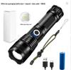 Waterproof Aluminum P90 High-Power Flashlight with Telescopic Focus and P70 Spotlight for Outdoor Use