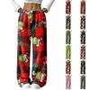 Damen Freizeithose mit lockerem Schnitt und Weihnachtsdruck