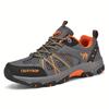 Men's Hiking Shoes Lightweight Breathable Outdoor Low Top Trekking Sneakers TPR Anti-Slip Sole