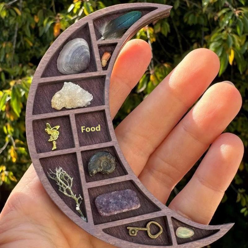 Multicolor Miniature Trinket Shelf Moon Mushroom Star Heart Shaped Shelf Compartments Mini Jewelry Holder
