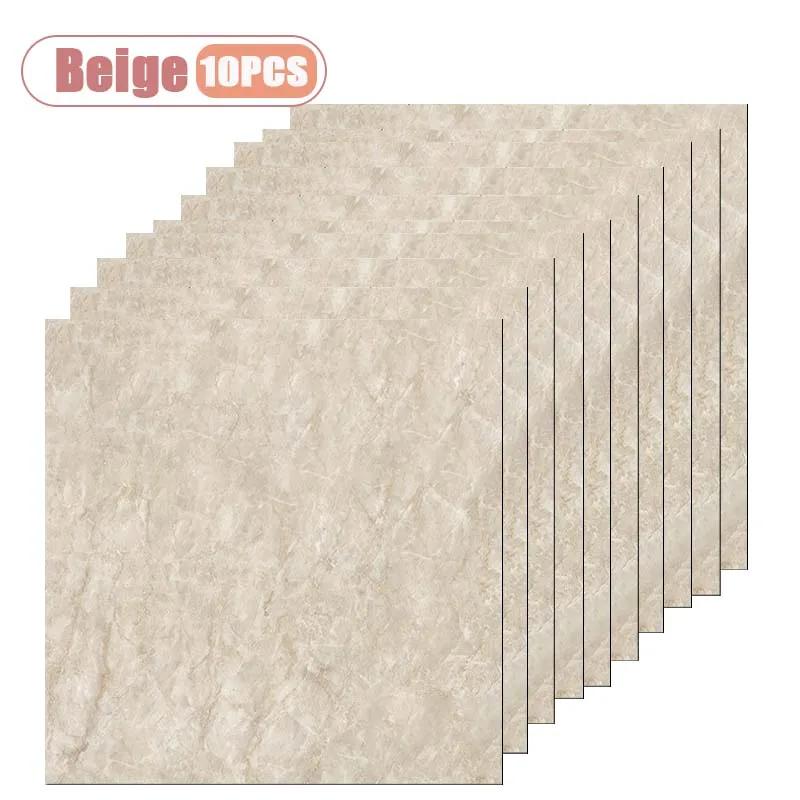 10-40PCS 30x30cm Marble PVC Self-Adhesive Floor Sticke Waterproof  Floor Wallpaper Non-Slip for Kitchen Bathroom DIY Home Decor