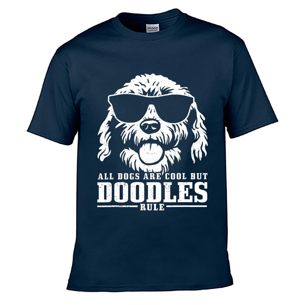 All Dogs Are Cool But Doodles Rule Solid Washed Vintage Tee Distressed Loose