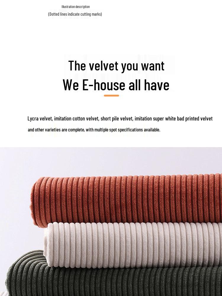 8-Wale Non-Stretch Corduroy Fabric for Pants, Bags, Hats & Sofas