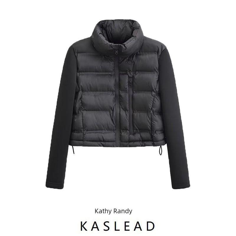 Kaslead New Arrival Women's Clothing Fashion Wind Black Patchwork Cotton-Padded Jacket Short Jacket 3427809 800