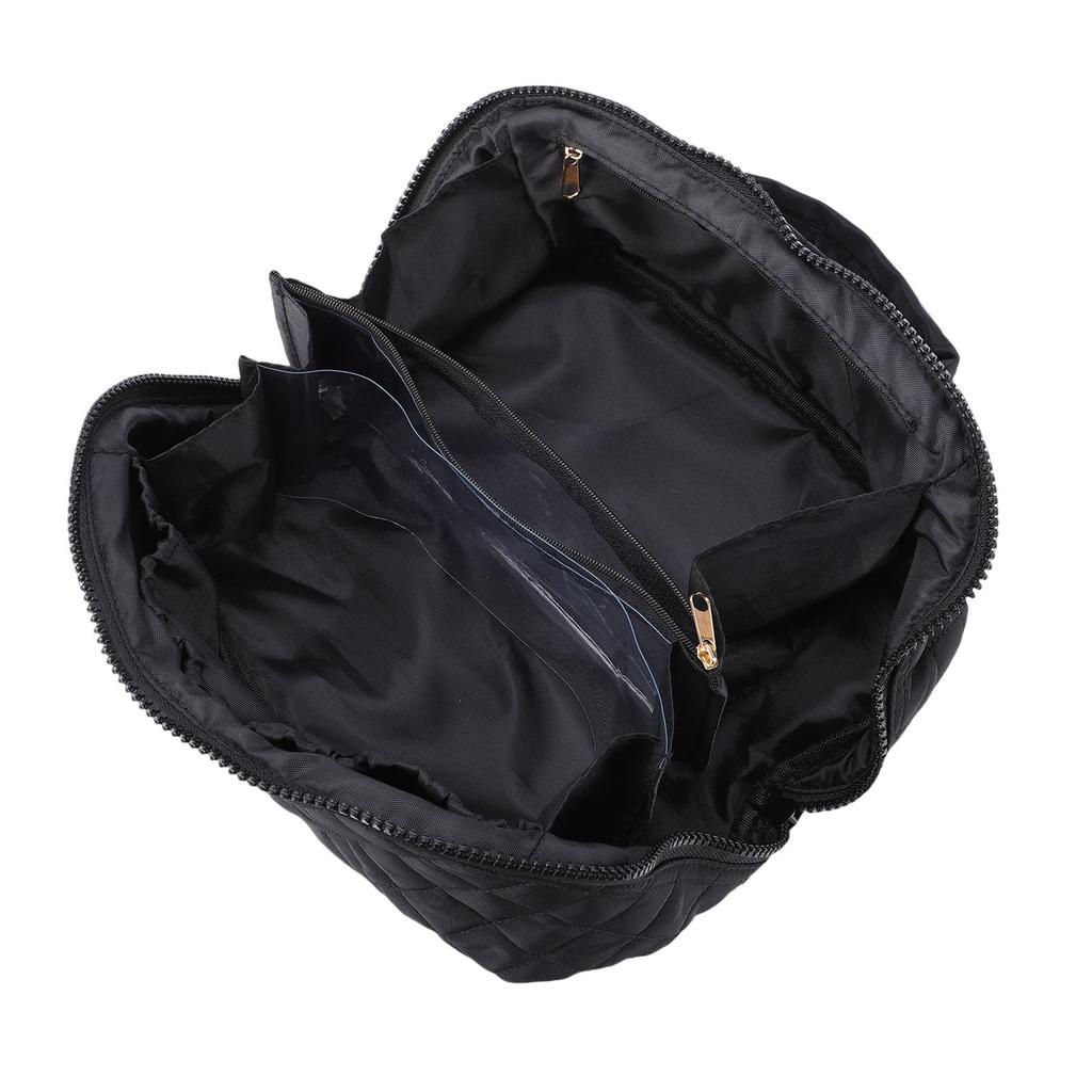 Travel Makeup Bag for Women Large Capacity Portable Cosmetic Organizer Toiletry Bag Black