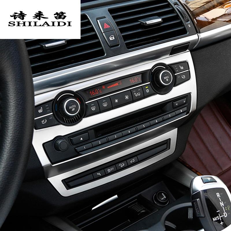 Stylizacja wnętrza samochodu przyciski panel dekoracja ramy obejmuje wykończenia naklejki na bmw x5 x6 e70 e71 auto ze stali nierdzewnej