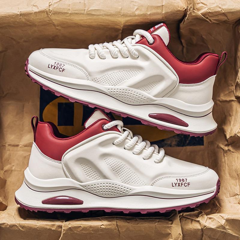 

Мужская обувь весна новая низкая посадка мягкая подошва дышащая обувь мужская цветовая гамма универсальная мужская трендовая повседневная спортивная обувь 44 белый