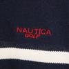 NAUTICA GOLF Border Pattern Short Sleeve Polo Shirt M Navy Fawn Men's Used