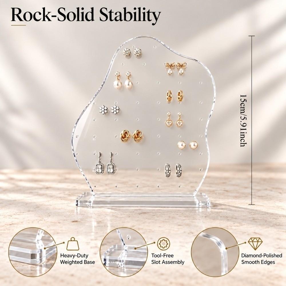 High-End Stud Jewelry Storage Organizer Clear Earring Holder Retail Market