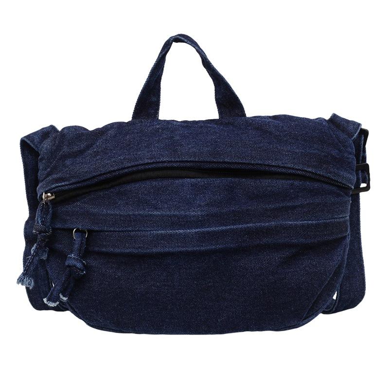Bolso de Hombro de Mezclilla para Mujer Bolso Cruzado de Color Sólido Bolso para Teléfono Móvil