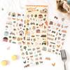 ZABC Fleeting Fun Series: European-Style Animal Collage Stickers – 6 Cute Designs