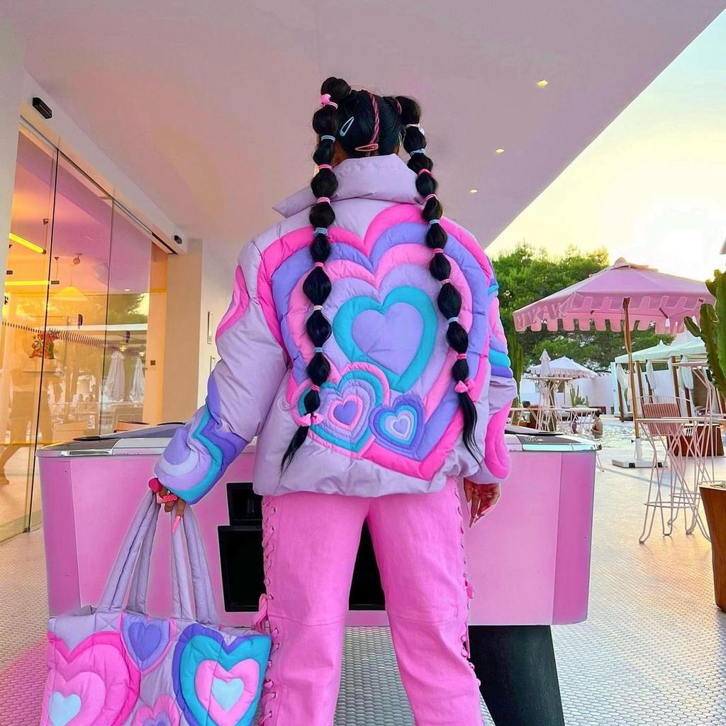 Y2K Love Loose Women's Autumn and Winter Jacket Coat Parker Heavy Cotton Lining Mid Winter Fur Coat Women's Long Warm Keeping Women's  Jacket M-6XL