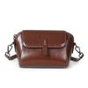 Leather Women's Bag First Layer Cowhide New Retro Small Square Bag Niche Design Versatile Messenger Shoulder Bag