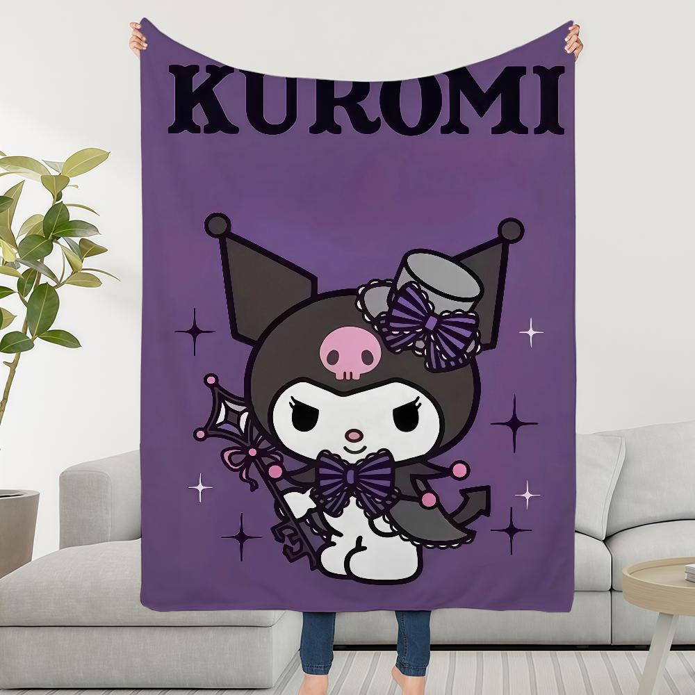 

SRO K-KuromiS-ES Cute Blanket Throw Super Cosy Plush Living Room Sofa Couch Childish Birthday Gifts 75x90cm