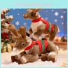 Holiday Reindeer Ornament Plush Doll With Standing And Lying Positions For Home Decor