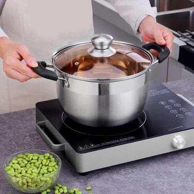 CookerJoy 201 Edelstahl Suppentopf mit Doppelboden 24cm