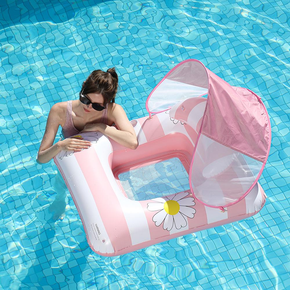 New Style Daisy Stripe Inflatable Pool Float Lounger