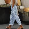 Modische Freizeithose mit Blumenmuster, lockere Retro-Freizeithose mit Blumenmuster