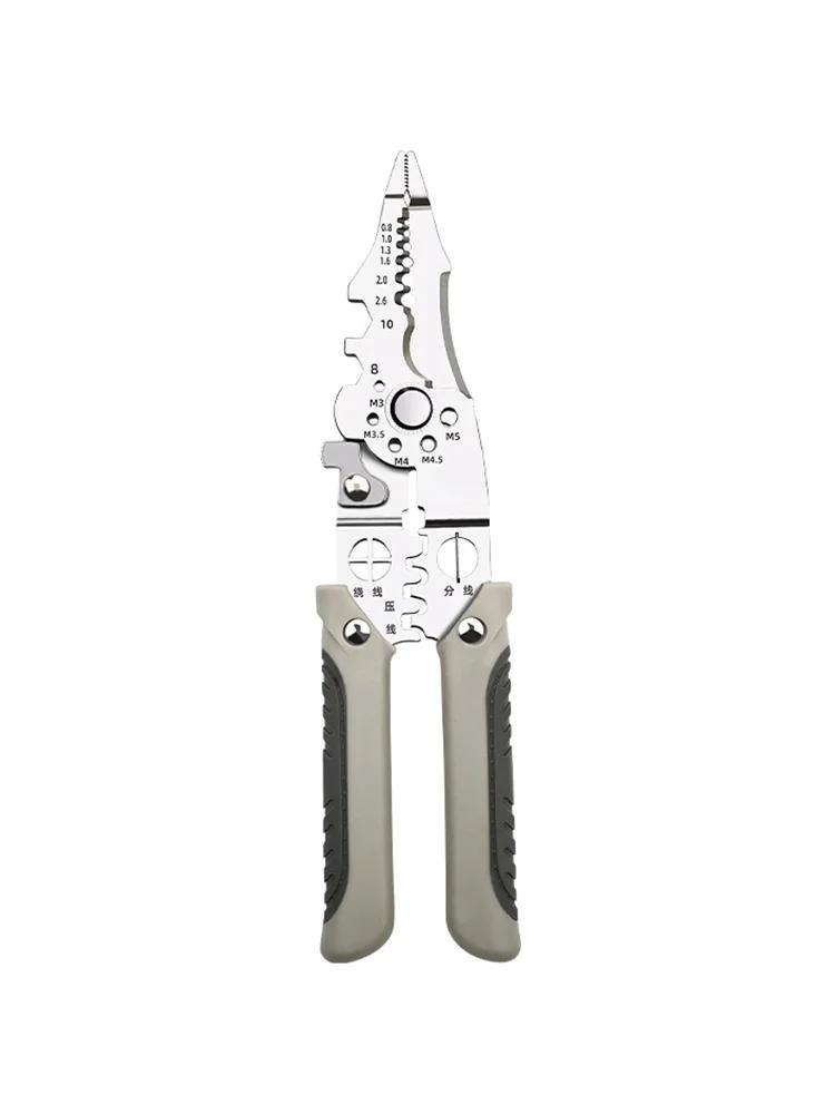 Crimper Cable Cutter Adjustable Automatic Wire Stripper Multifunctional Stripping Crimping Pliers Terminal Hand Multi Tool