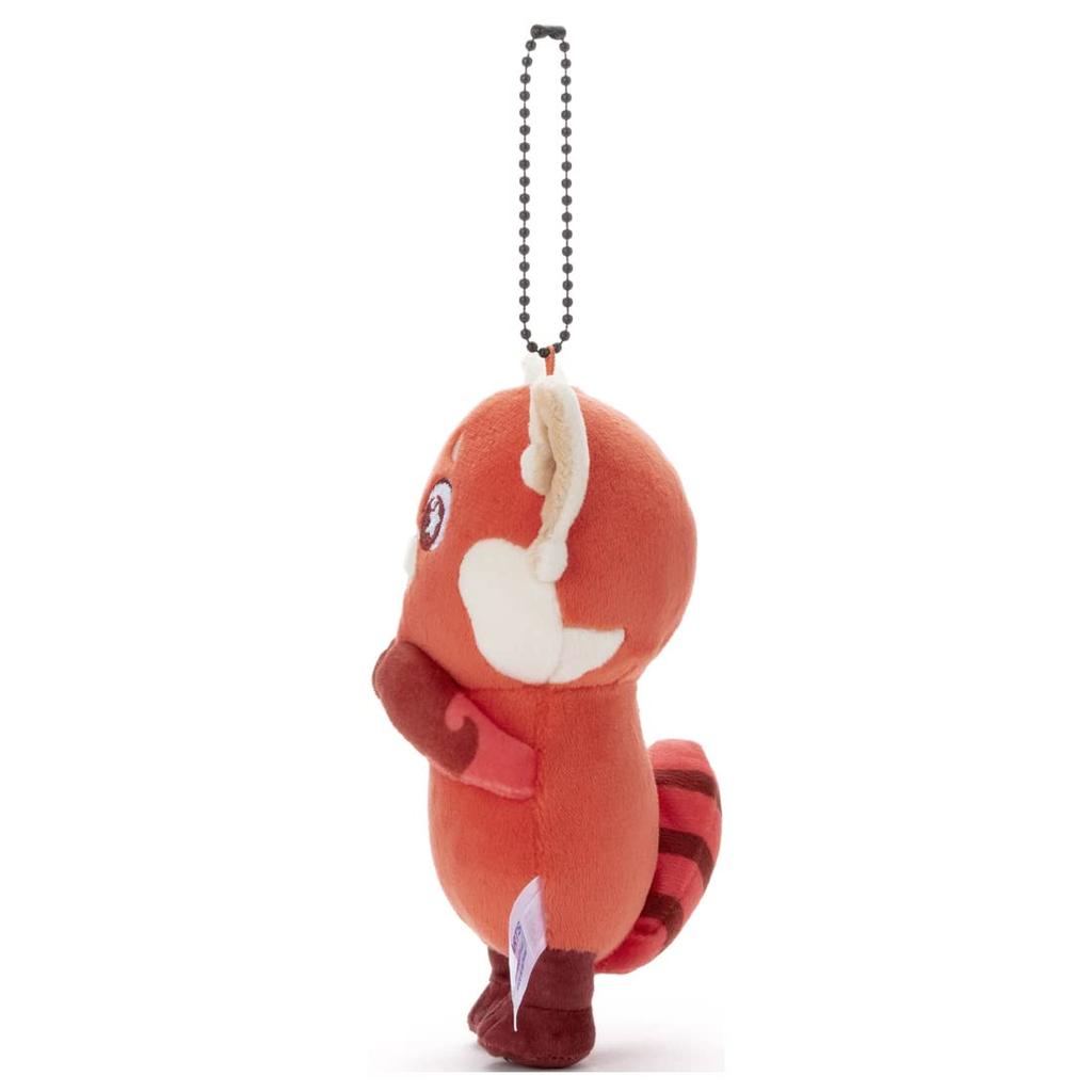 Pixar Character TURNING RED Funny Face Ball Chain Mascot Red Panda Mei Plush Toy, Approximately 14cm Tall