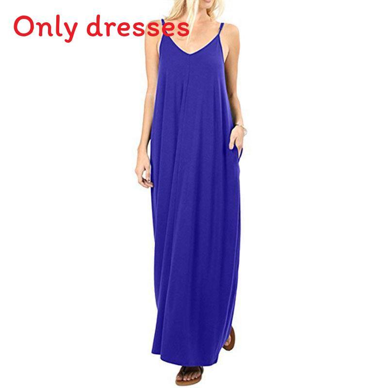 Elegant Women V-neck Long Beachwear Spaghetti Strap Cocktail Maxi Sundress