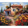 CHENISTORY DIY Ölmalerei nach Zahlen Hauslandschaft nach Zahlen Acrylfarbe Wandkunst Bilder Handgemaltes Leinwand Home Decor