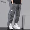 Autumn Men's Trendy American High Street Overalls with Bright Line Letter Print
