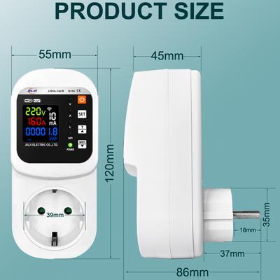 Tuya WiFi Einstellbare Spannung und Strom Schutz Steckdose Digital Display Multifunktionale