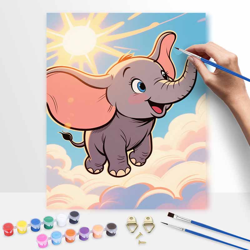 Disney Dumbo Character Digital Oil Painting Art Kit Hand Painted Home Decor 20x30cm