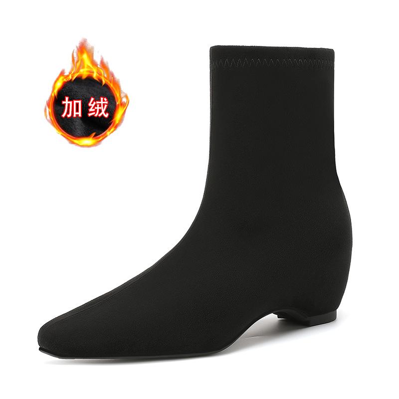 Woman Booties New French Retro Versatile Temperament Women s Boots Suede Short Boots Women s Ankle Boots 34