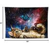 LB Cat Butterfly Tapestry, Cool Funny Cat with Butterfly Wall Tapestry for girls, Fantasy Galaxy Wall Art for Bedroom Living Room Dorm Home Decor, 60