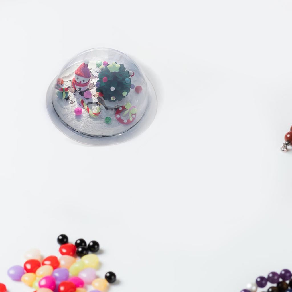30 Stück Stabile durchsichtige PVC-Halbkugel-Kuppelabdeckungen für DIY-Schneekugel-Basteln Weihnachts-Dorfdekorationen Bastel-Glocke Vitrine