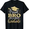Bro Senior 2025 Proud Bro Of A Class Of 2025 Graduate T-Shirt