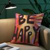 Fashion Colorful Letter Pillow Case Plush Fabric Soft Pillowcase Double Sided Print Sofa Cushion Cover Throw