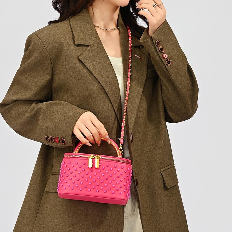 Niche pearl portable small box bag women's new versatile chain bag fashion shoulder messenger bag