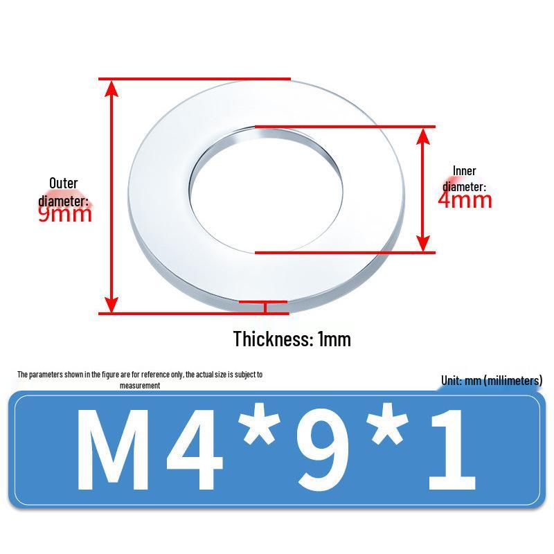 Extra Large Galvanized Metal Flat Washer (Sizes M1.6-M14)