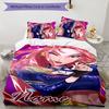 3pcs KPop Demon Hunters47 Cover Set - Personalized Name, HD Printed Bedding with 1 Cover and 2 Pillowcases - Perfect for Home Decor, Easy Care
