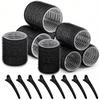 16pcs Self-Adhesive Hair Rollers Set For Different Hair Lengths Heatless Curlers With Clips As Diy Hair Styling Tool