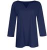 2025 Women's V-Neck 7-Point Sleeve Solid Color T-Shirt