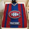 Custom Name Montreal Canadiens2 Flannel Blanket, High Quality Comfortable for All Seasons, Home Decor, Warmth and Comfort