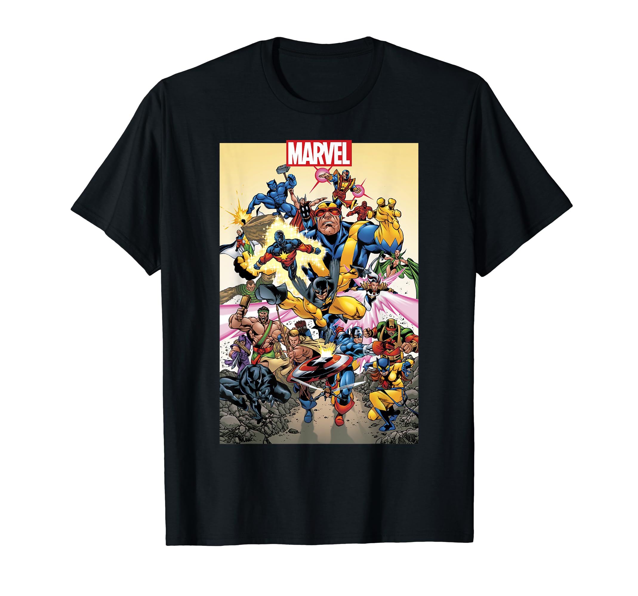 

Marvel Exclusive Action Pose Collage Poster T-Shirt