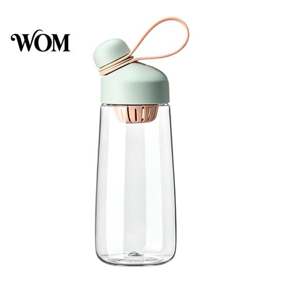 Wide Mouth Hydration Flask Tritan Plastic Water Bottle, with Leak Proof Lid, 600ml Capacity, Fast Commuter Bottle Drinking Spout Sports for