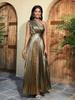Luxuriöses Elegantes Langes Maxi Partykleid Damen Ein Schulter Ärmellos Glänzend Metallic Plissiert Glitzernde Abendkleider Schimmernde Outfits