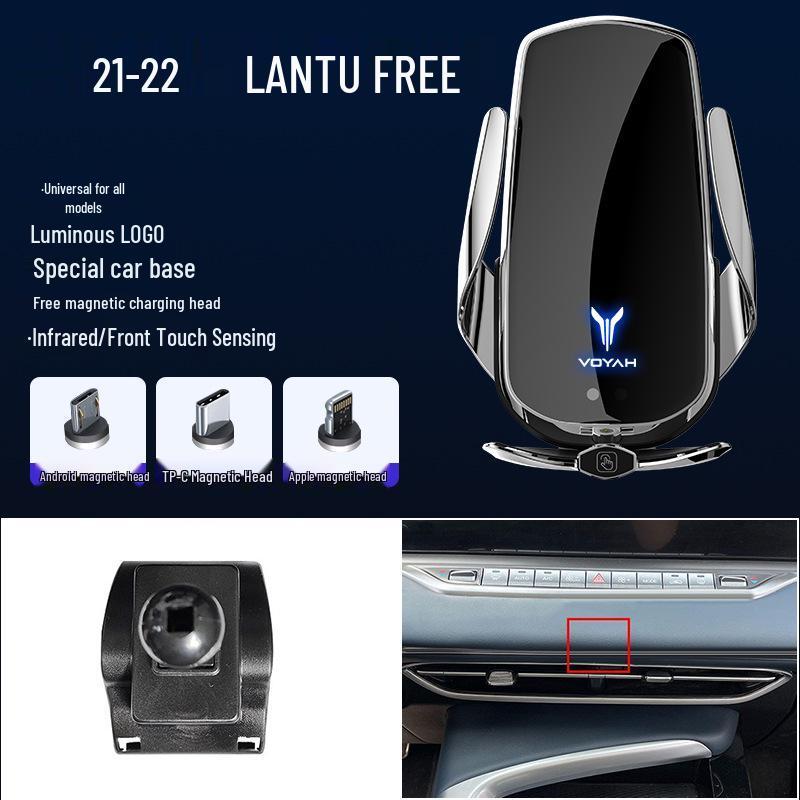 

Lantu Magnetic Wireless Fast Charging Car Phone Holder with Smart Induction for Air Vent.