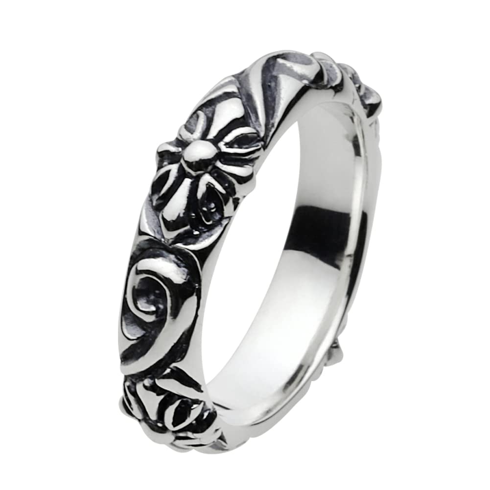 

Scroll Cross Ring 925 Silver fr0337 13 [Figmart] [Silver Accessory] No.
