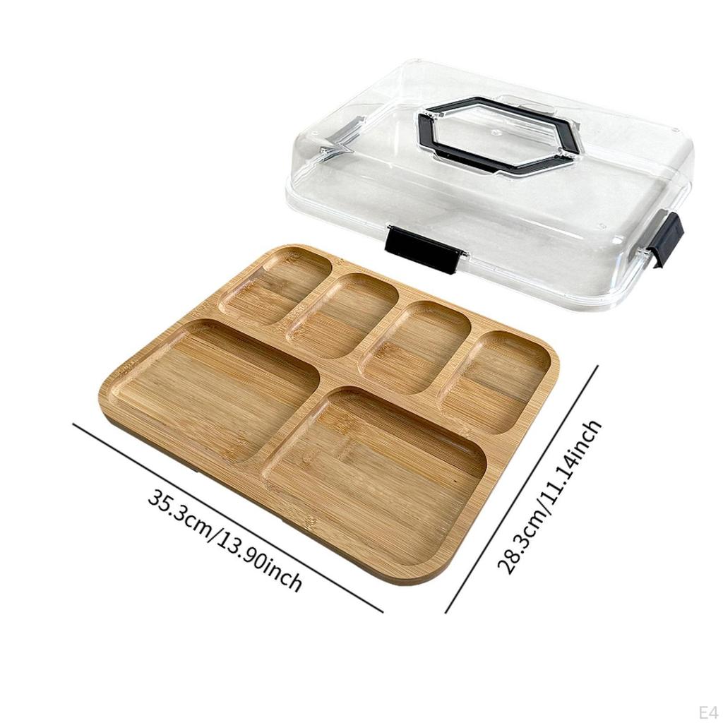 Charcuterie Board ,Appetizer Serving Tray ,Platter ,Portable with Clear Lid Pizza Cheese