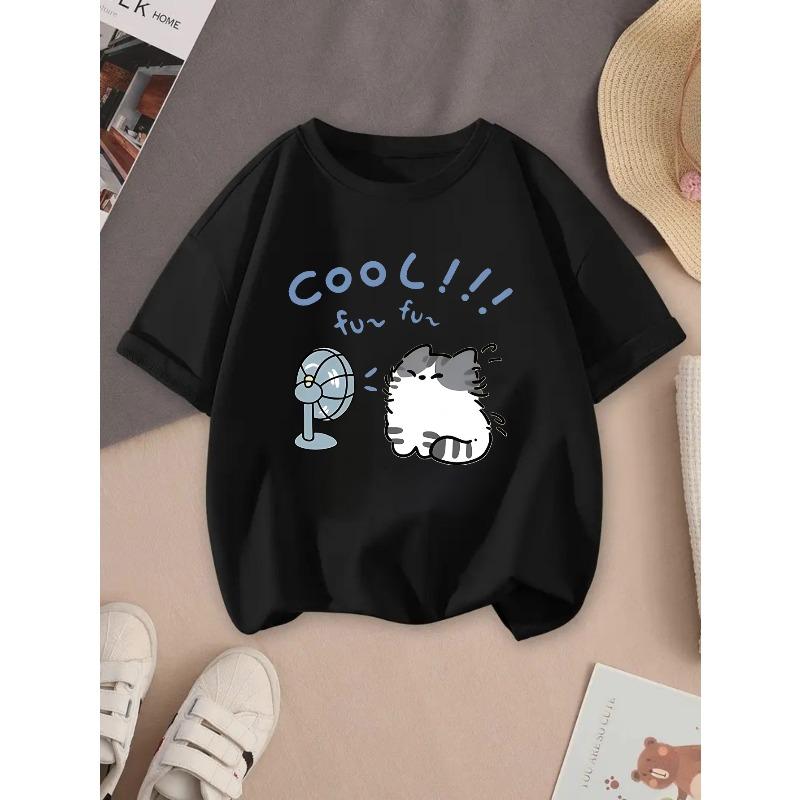 European sizes Cool T-Shirt for Girls 110 чёрный